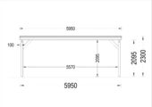 Doppelcarport aus Holz mit Flachdach · 6 × 6 m · 36 m² – Bild 4