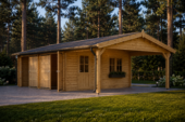 Doppelgarage (44 mm) 6x6m mit Carport 3x6m, 54m² – Bild 5