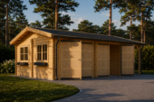 Doppelgarage (44 mm) 6x6m mit Carport 3x6m, 54m² – Bild 3