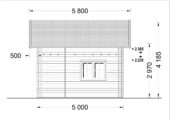 Blockbohlenhaus DORNBIRN (44+44 mm Isoliert) · 20 m² + 16 m² Schlafboden – Bild 8