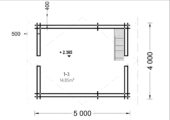 Blockbohlenhaus DORNBIRN (44+44 mm · Extra Isoliert) · 20 m² + 16 m² Schlafboden – Bild 6