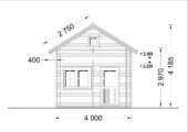 Blockbohlenhaus DORNBIRN (44+44 mm · Extra Isoliert) · 20 m² + 16 m² Schlafboden – Bild 7