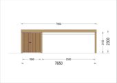 Carport NOVA Plus für 2 Autos mit Schuppen und Seitenwand, 7.6x5.6 m – Bild 9