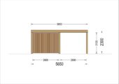 Carport NOVA Plus für 2 Autos mit Schuppen und Seitenwand, 7.6x5.6 m – Bild 10