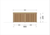 Carport NOVA Plus für 2 Autos mit Schuppen und Seitenwand, 7.6x5.6 m – Bild 7