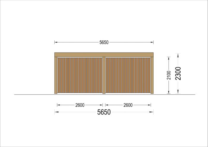 Carport NOVA Plus für 2 Autos mit Schuppen und Seitenwand, 7.6x5.6 m – Bild 7