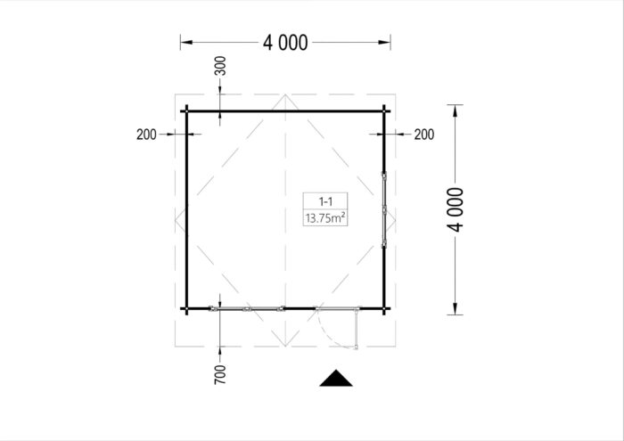 Premium Gartenhaus Donau, 4x4m, 16m² – Bild 6