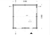Gartenhaus Donau (44+44mm) 6x6m, 36m² Isoliert – Bild 7
