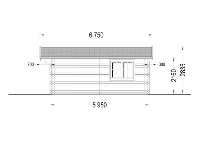 Gartenhaus Donau (44+44mm) 6x6m, 36m² Isoliert – Bild 9