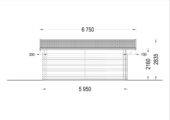 Gartenhaus Donau (44+44mm) 6x6m, 36m² Isoliert – Bild 11