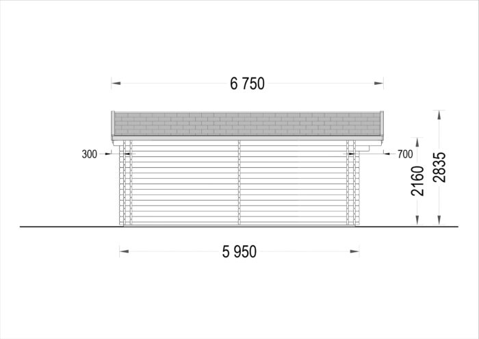 Gartenhaus Donau (44+44mm) 6x6m, 36m² Isoliert – Bild 11