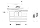 Gartenhaus Donau 4x3 m, 12 m² mit Flachdach – Bild 9