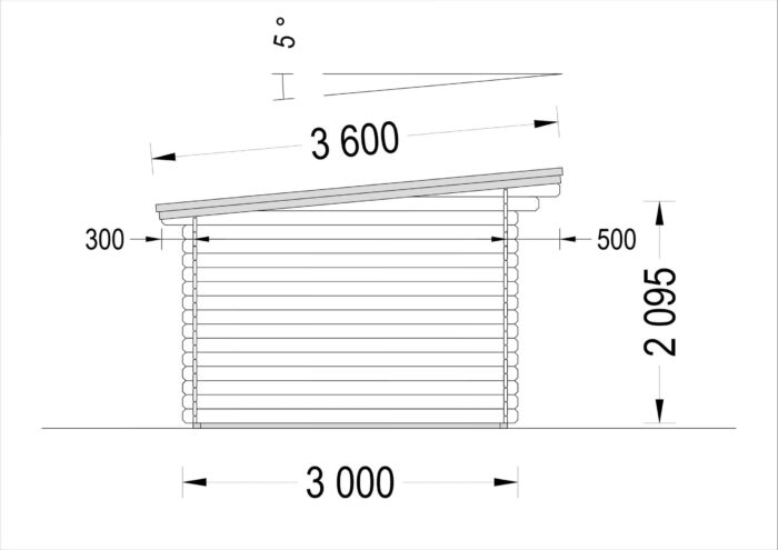 Gartenhaus Donau 4x3 m, 12 m² mit Flachdach – Bild 6