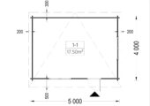 Gartenhaus Donau 5x4 m, 20 m² mit Flachdach – Bild 7