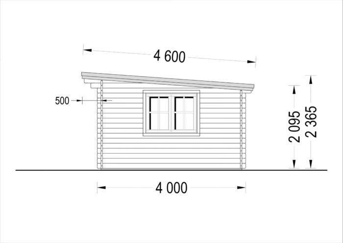 Gartenhaus Donau 5x4 m, 20 m² mit Flachdach – Bild 9