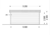 Gartenhaus Donau 5x4 m, 20 m² mit Flachdach – Bild 10
