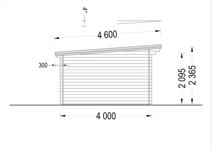 Gartenhaus Donau 5x4 m, 20 m² mit Flachdach – Bild 6