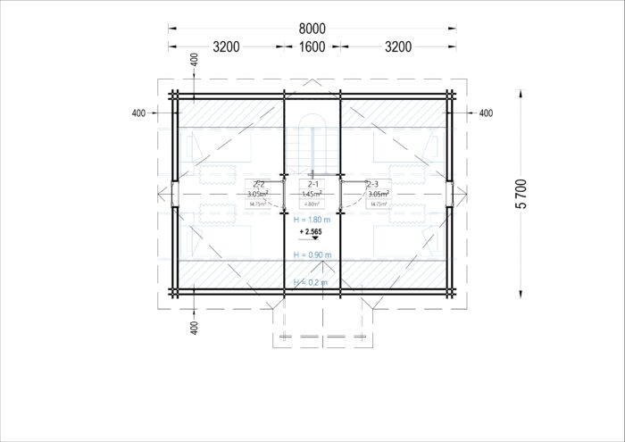Blockbohlenhaus ERNI (44+44 mm) · Isoliert · ca. 70 m² – Bild 9