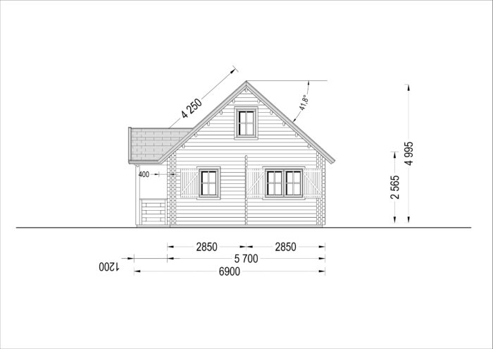 Blockbohlenhaus ERNI (44+44 mm) · Isoliert · ca. 70 m² – Bild 7