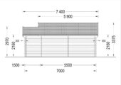 Gartenhaus ERWIN 7x4 m 28 m² – Bild 9
