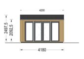 Gartenhaus ERMONES (34mm + Holzverschalung), 4x3m, 12m² Isoliert – Bild 8