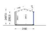 Gartenhaus ERMONES (34mm + Holzverschalung), 4x3m, 12m² Isoliert – Bild 7