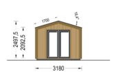 Gartenhaus ERMONES (34mm + Holzverschalung), 5x3m, 15m² Isoliert – Bild 9