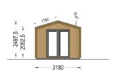 Gartenhaus ERMONES (34mm + Holzverschalung), 5x3m, 15m² Isoliert – Bild 11