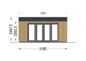 Gartenhaus ERMONES (34mm + Holzverschalung), 5x4m, 20m² Isoliert – Bild 9
