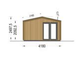 Gartenhaus ERMONES (34mm + Holzverschalung), 5x4m, 20m² Isoliert – Bild 10