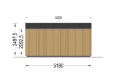 Gartenhaus ERMONES (34mm + Holzverschalung), 5x4m, 20m² Isoliert – Bild 11