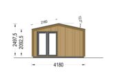 Gartenhaus ERMONES (34mm + Holzverschalung), 5x4m, 20m² Isoliert – Bild 12