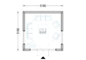 Gartenhaus ERMONES (34mm + Holzverschalung), 5x5m, 25m² – Bild 7