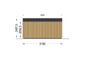 Gartenhaus ERMONES (34mm + Holzverschalung), 5x5m, 25m² – Bild 11