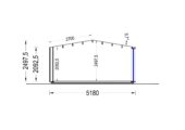 Gartenhaus ERMONES (34mm + Holzverschalung), 5x5m, 25m² – Bild 8
