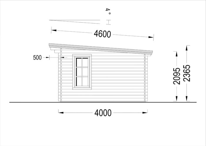 Gartenhaus aus Holz EBENSEE, 5x4 m, 20 m² – Bild 10