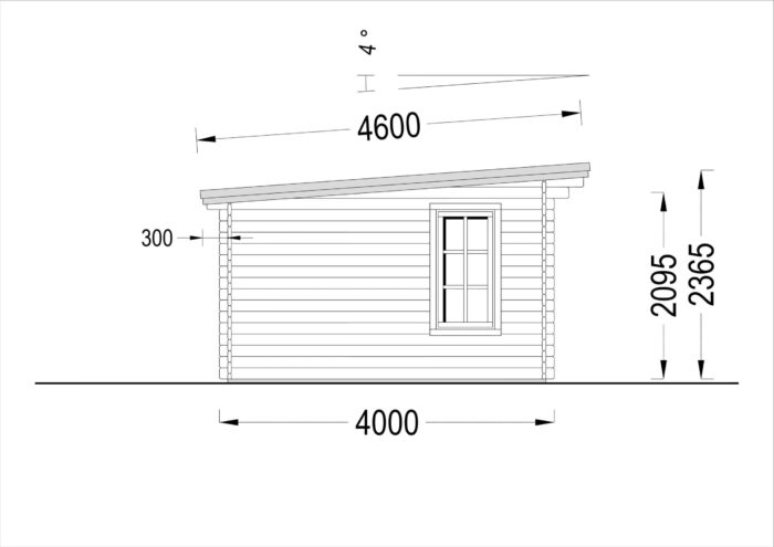 Gartenhaus aus Holz EBENSEE, 5x4 m, 20 m² – Bild 7