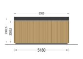 Gartenhaus EMIL (34mm + Holzverschalung ), 5x3m, 15m² – Bild 12
