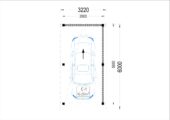 Carport NOVA mit L-förmiger Wand · 3,2 × 6 m – Bild 7