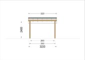 Carport NOVA mit L-förmiger Wand · 3,2 × 6 m – Bild 8