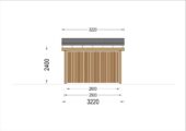 Carport NOVA mit L-förmiger Wand · 3,2 × 6 m – Bild 10