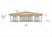 Holzwohnhaus Florenz Isoliert, 66 mm + Holzverschalung, 84 m² – Bild 3