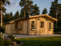 Blockbohlenhaus Daniela 43m² Isoliert