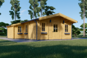 Blockbohlenhaus Daniela 43m² Extra Isoliert
