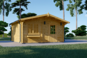 Premium Gartenhaus Donau,4x3m, 12m²