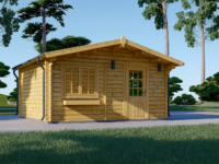 Gartenhaus Donau (44+44mm) 6x6m, 36m² Isoliert