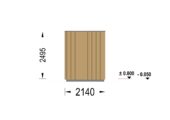 Gartensauna DANIEL (34 mm + Holzverschalung), 2,6 x 2,1 m, 3,8 m² mit Terrasse 3 m² – Bild 11