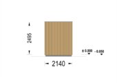 Gartensauna DANIEL (34 mm + Holzverschalung), 2,6 x 2,1 m, 3,8 m² mit Terrasse 3 m² – Bild 11
