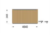 Gartensauna mit Vorraum DANIEL 34 mm + Holzverschalung), 7,2 m² mit Terrase – Bild 8
