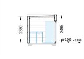 Gartensauna Erna (34 mm + Holzverschalung), 2,6 x 2,1 m, 3,8 m² – Bild 6
